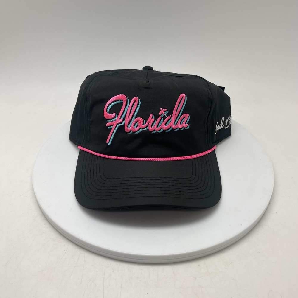 Bad Birdie Florida Hat Cap Snap Back One Size Black Rope Golf Mens
